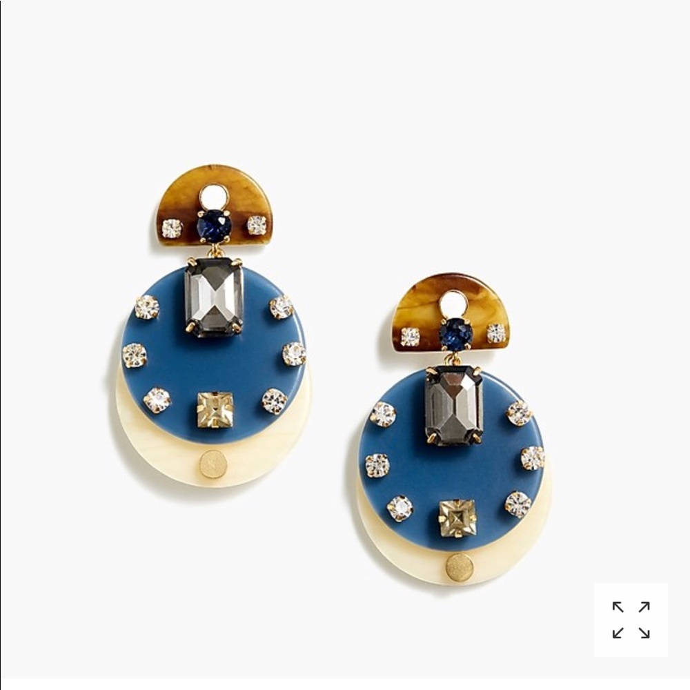 NWT JCREW LUCITE N CRYSTAL EARRINGS